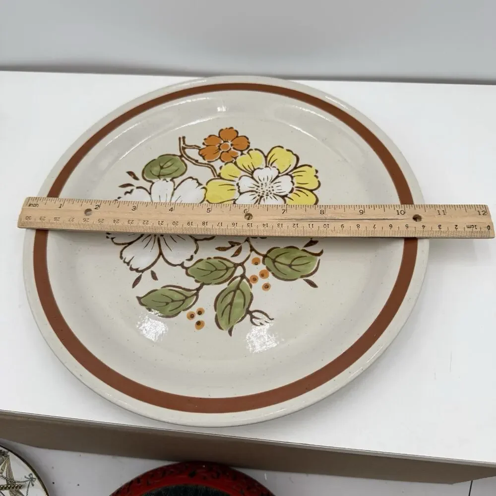 VTG Retro Imperial Stoneware W.M. Dalton H-1001 Summertime Dinner Plate 10.5” EC